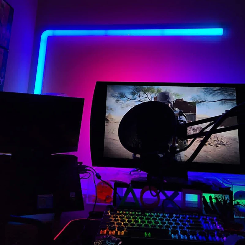 Умный настенный разноцветный RGB-светильник Glide с синхронизацией музыки домашний декор светодиодный светильник для игр потоковый динамический световой