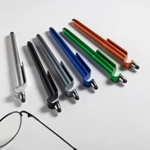 Wholesale Multi-functional Custom Logo Plastic Gel Pen 2-in-1 Phone Holder & Advertising Gel Pen for Promotional Branding Gifts