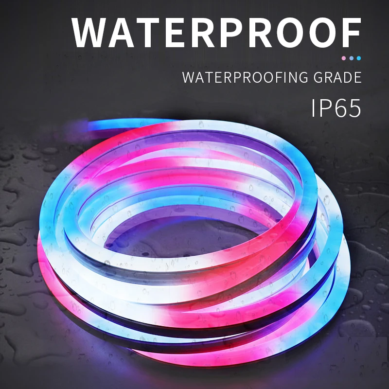 Shenzhen Factory Soft  Flexible LED Light Strip Neon Light Addressable RGBW Led Neon Flex Light Strips
