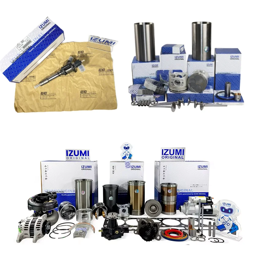 Původní součásti dieselového motoru IZUMI 4M50, 4M51 – kompletní sadu pro přepracování, opravu a výměnu vložek pro motory MITSUBISHI