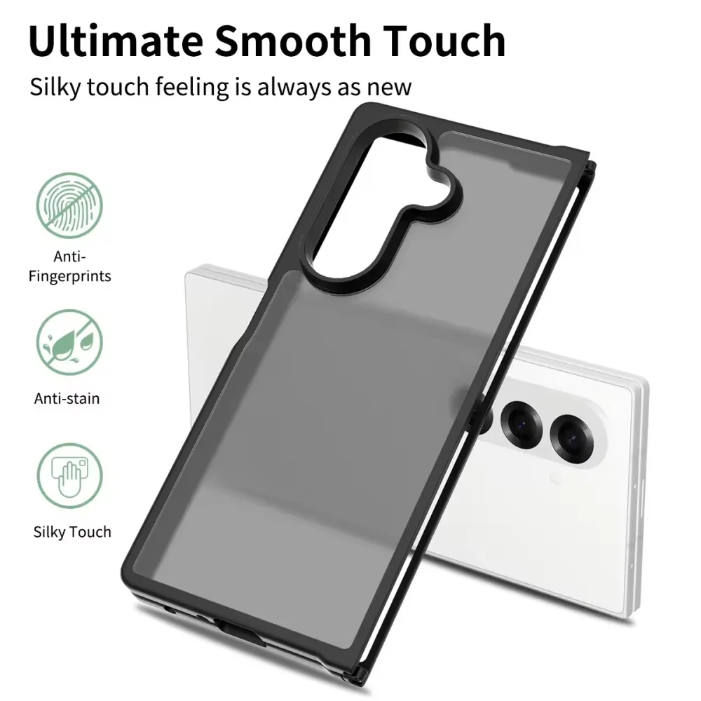 product phone cases for samsung galaxy z fold 7 case tpu pc skin friendly anti yellow shockproof matte magnets-5