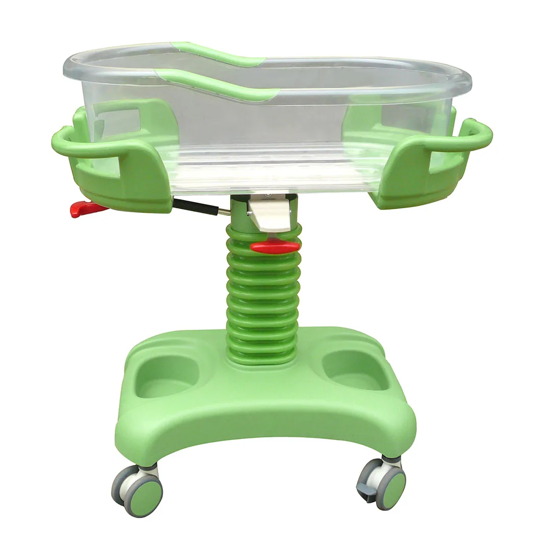Professional Hospital Use Medical Appliances ABS Pediatric Infant Trolley Hospital Baby Crib factory