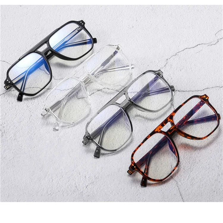 Lunettes Anti Lumière Bleue Homme Femme, ILF® Monture De Lunette Cadre Métal TR90 Anti Fatigue Oculaire - Gris - Bijouterie