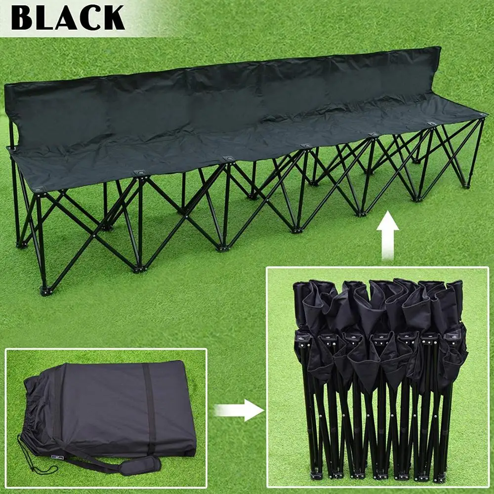 Comfortable Creative Outdoor 6 Seat Person Backpack Folding Bench Chairs Adjustable Foldable Canvas Camping Sport Chairs