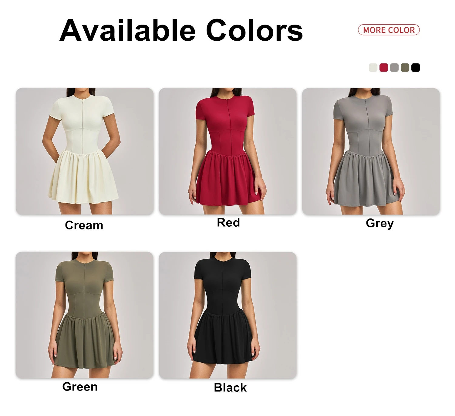 Beige Cream Tennis Skirt Zipper Short Sleeve Sports Wear Breathable Quick Dry Golf Workout Fitness Gym Dress With Shorts Beige Cream Tennis Skirt Zipper Short Sleeve Sports Wear Breathable Quick Dry Golf Workout Fitness Gym Dress With Shorts