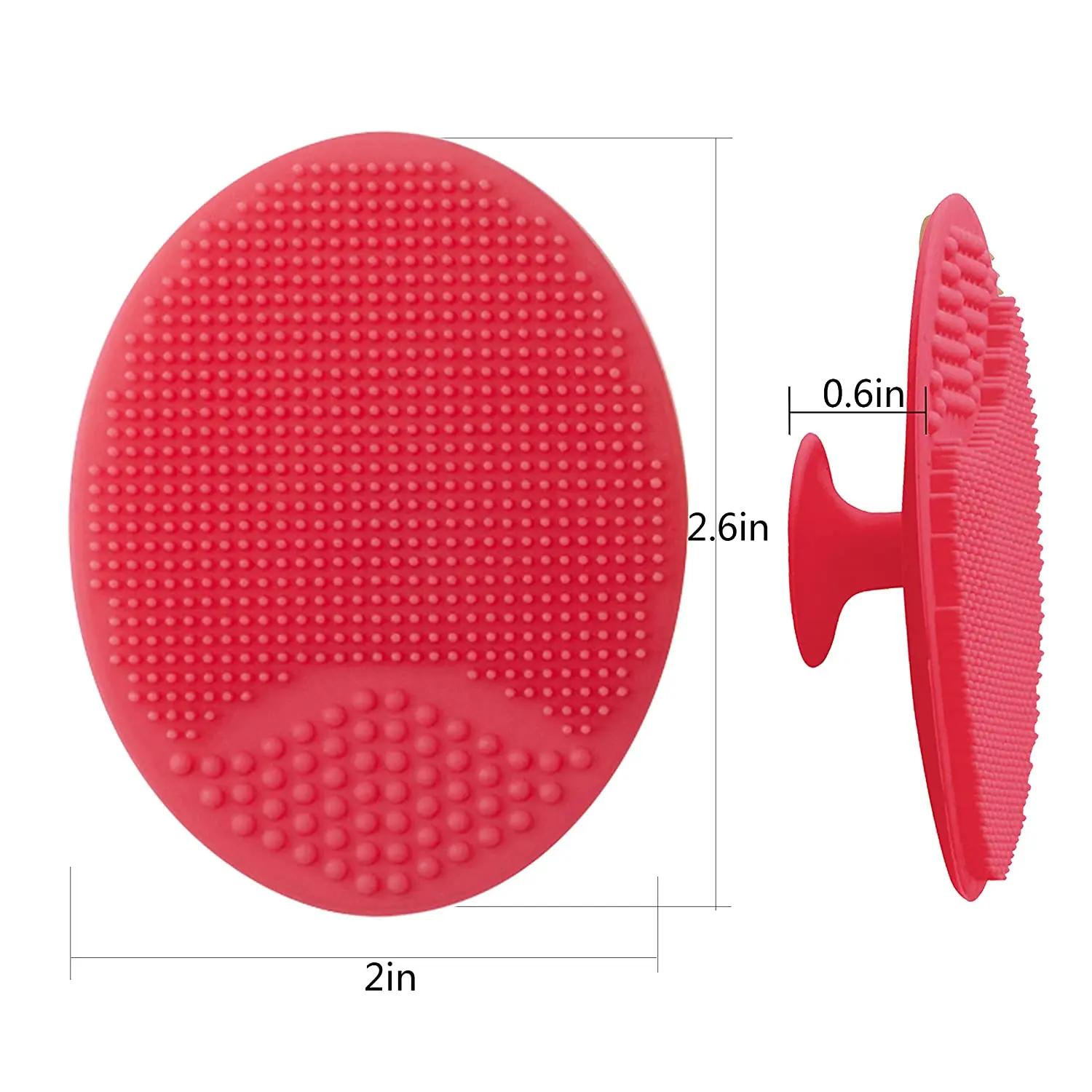 Soft Silicone Face Scrubber Cleanser Brush Pad Handheld Manual Massager