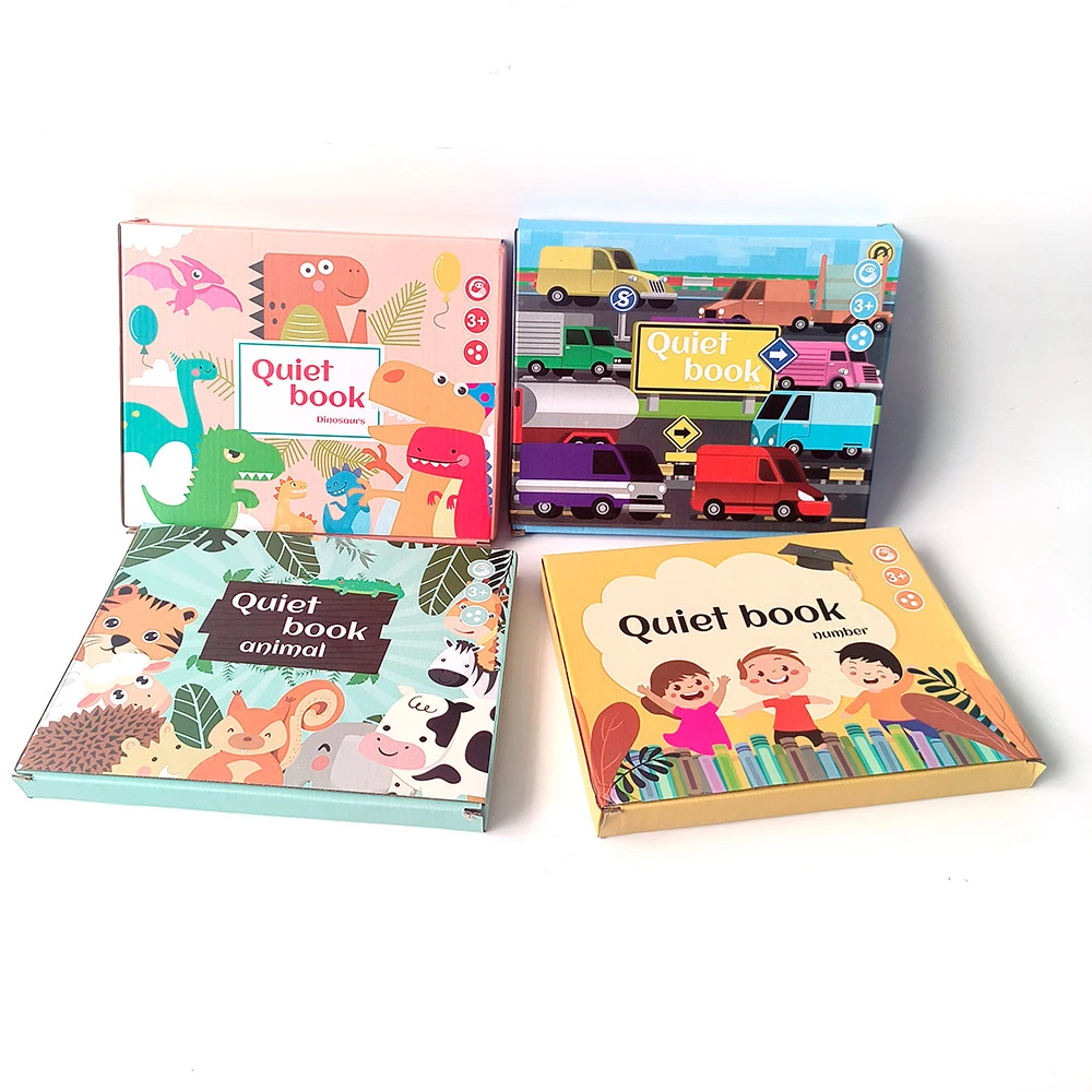 Factory Customization Quiet Book for Toddlers Montessori Busy Book for Kids Vehicle Space Body Learning Activities Education Toy