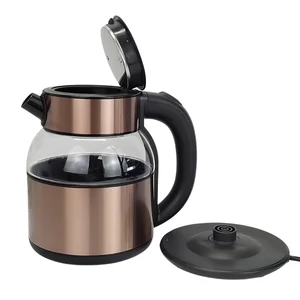 Electric Kitchen Glass Tea Kettle Large Capacity 2L Glass Electric Kettle with Heating Plate and Automatic Shut Off for Home Use