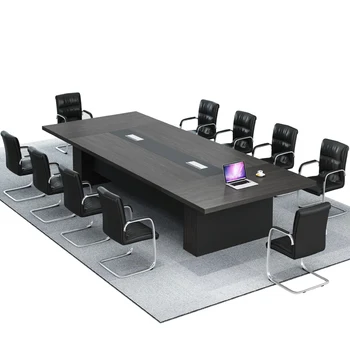 Fashion Modern Large Conference Long Table Meeting Conference Table 12 People Meeting Desk
