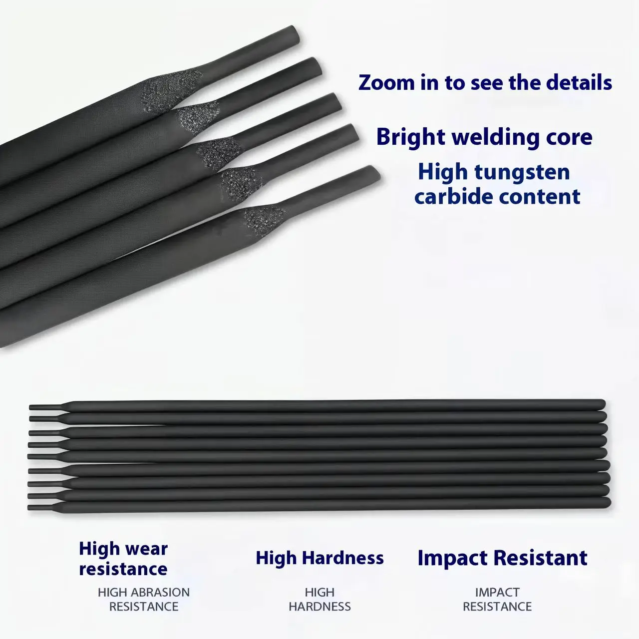 D322 Tungsten Carbide Welding Rod for Mining/Construction Machinery DC ...