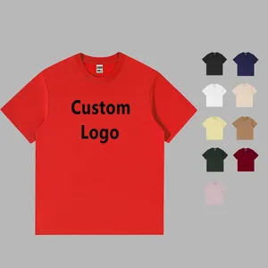 Cotton Tshirts Pol Men's French Terry Oversized T-Shirt USA Embroidered Design O-Neck Short Sleeves T Shirt