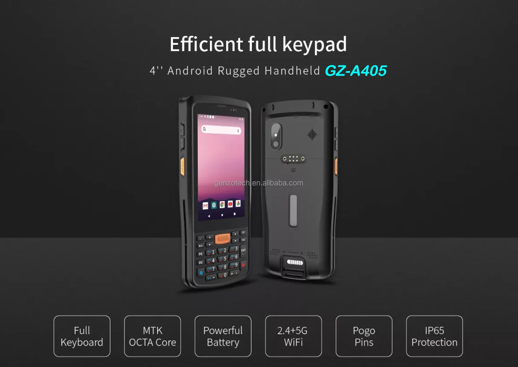 Latest Design 4 Inch Android Pda Barcode Scanner Pda with Keyboard ...