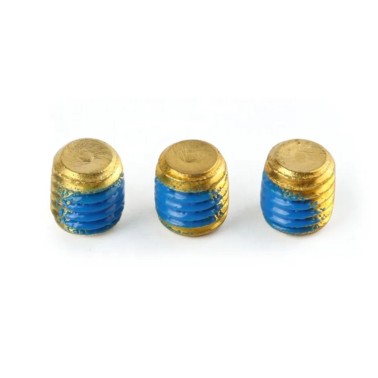 M2-M10 DIN916 brass cup point grub screws allen anti loosening nylon adhesive hex socket set screw