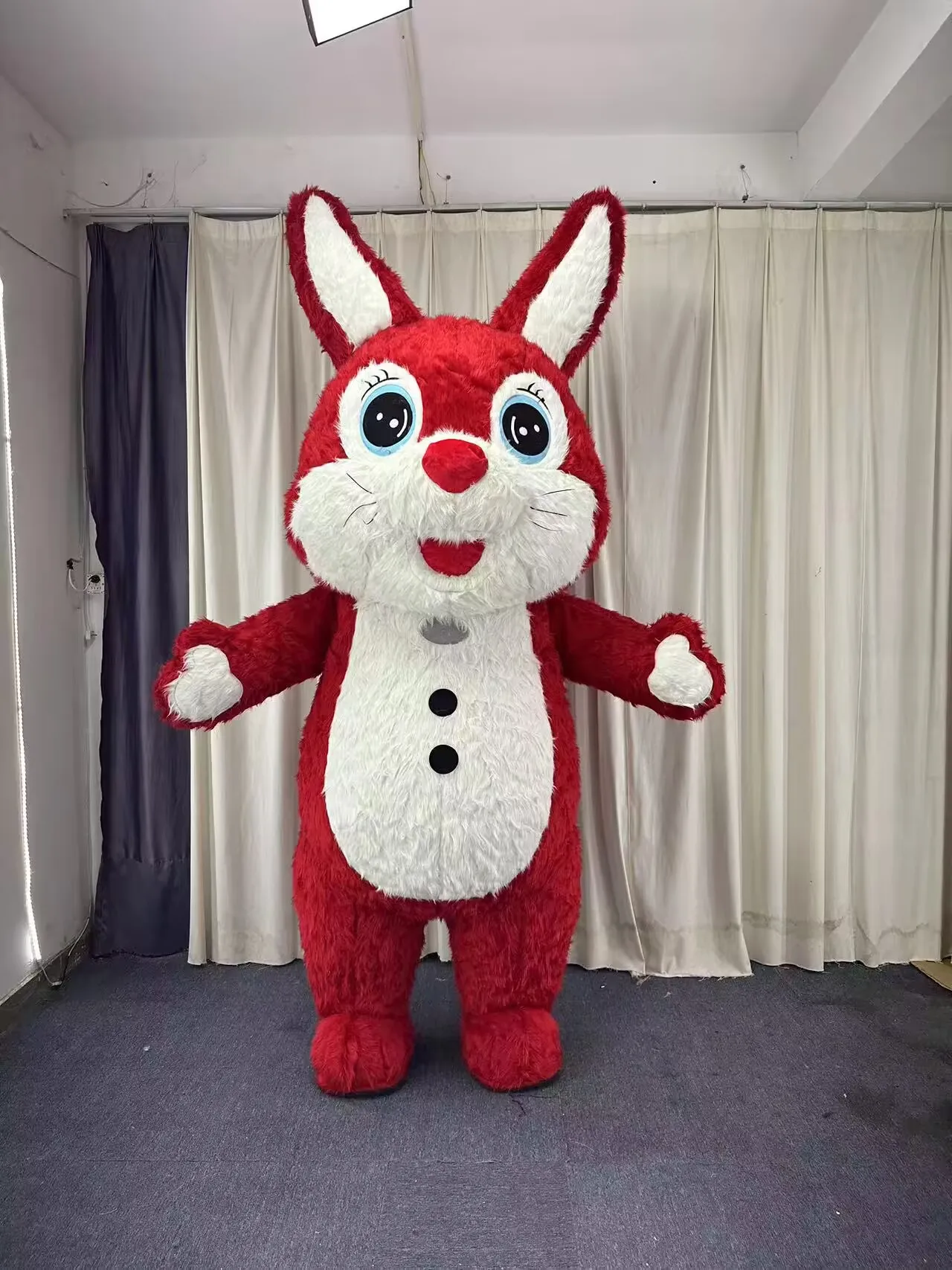 2025 Short Ear Different Color Factory Direct Sales Easter Bunny Inflatable Rabbit Mascot Costume for Adult