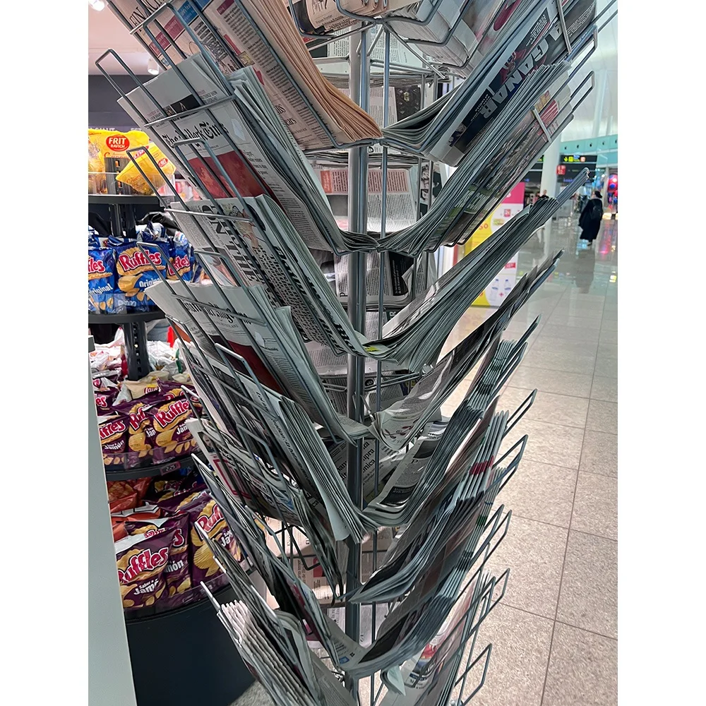 Factory Wholesale Newspaper Stand Display Rotating Comic Book Display Rack Display Rack for Magazine