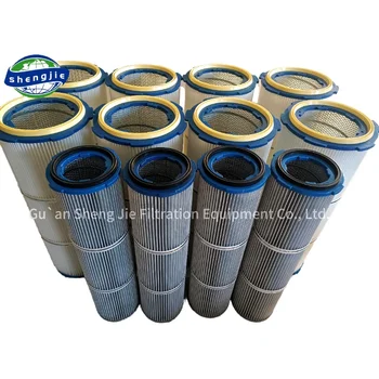 Polyester Fiber Folded Dust Filter element Six-ear Dust Cartridge Dust Filtration Filter element