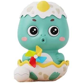 New Design Summer Baby Cute Suction Dinosaur Egg Automatic Spray Water Bath Game Toy