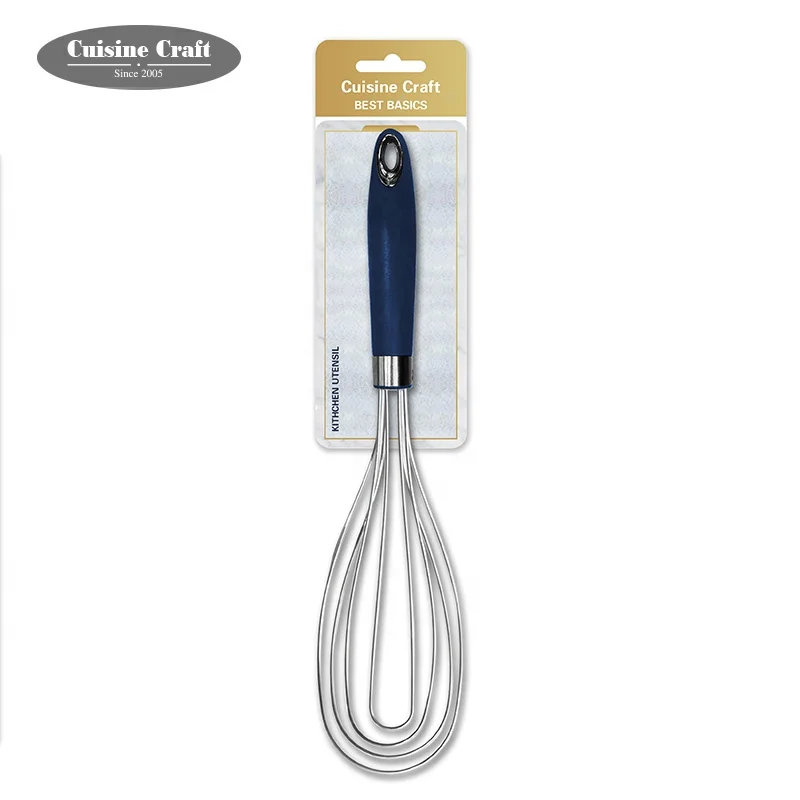 Кухонный инструмент для домашней выпечки, венчик из нержавеющей стали с проволокой 12 дюймов, плоский Миксер для яиц, лучший венчик для взбивания яиц