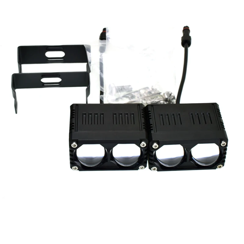 Senlo Blue Lens X2 Plus Dual Color Double Lens Motorcycle Led Light LED Mini Driving Light