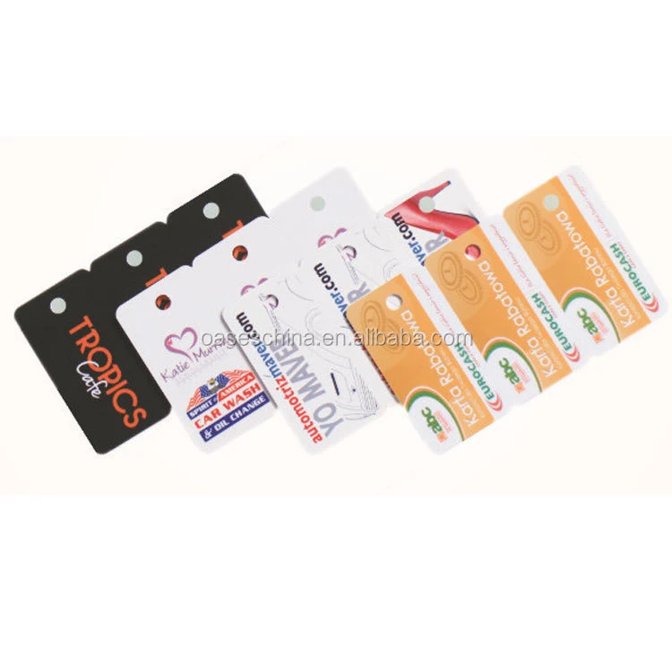 Full Color Printing 3 up Plastic Combo Barcode Card Key Tag