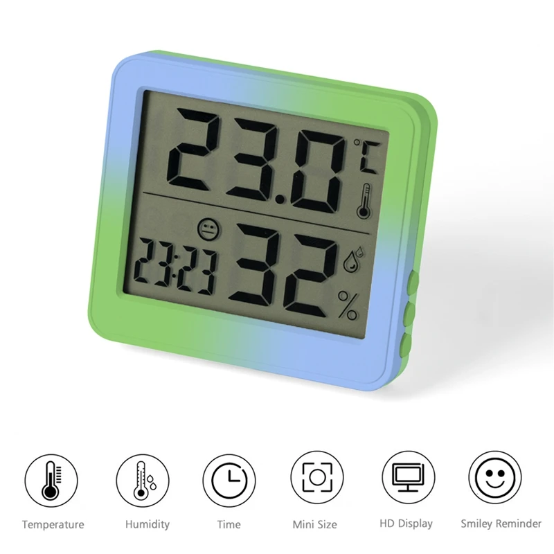 Colorful LCD Digital Indoor Thermometer High Accuracy Hygrometer for Home Use Temperature and Humidity Monitor for Baby Room