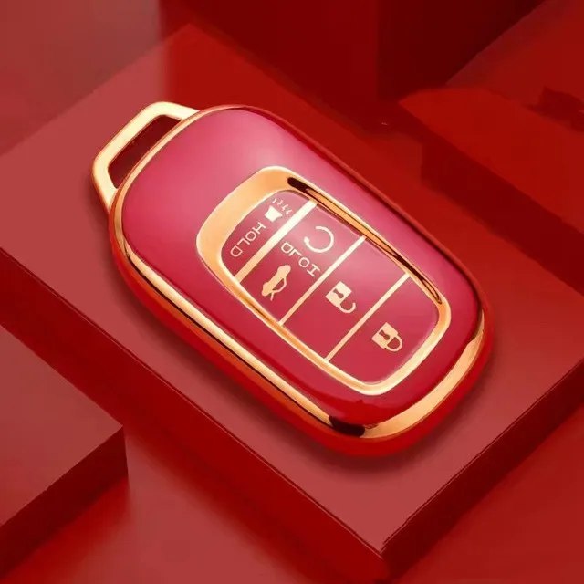 Gold Tpu Car Key Cover Case For Honda Crv Civic Accord 2021 2022 5
