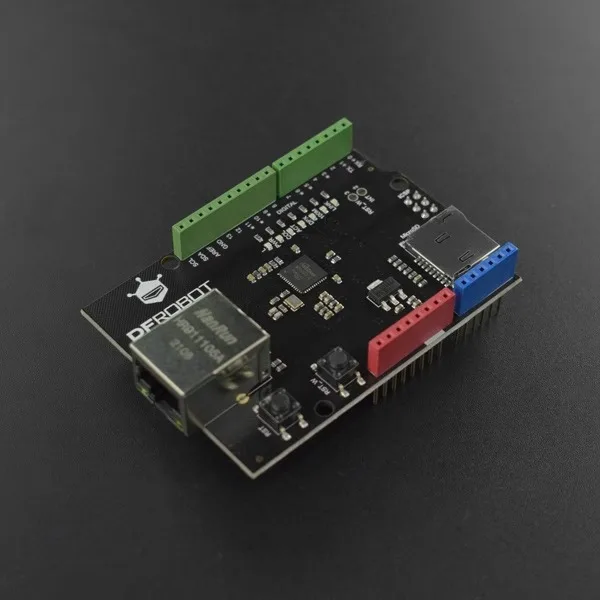 DFRobot supports Ardui-no Ethernet expansion board W5100 with SD card ...