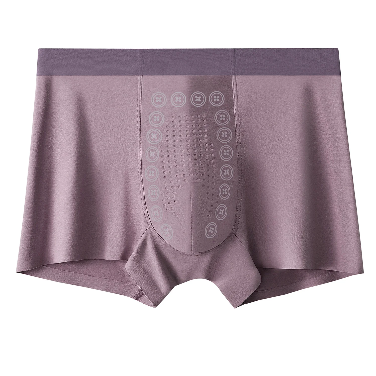 Men's Comfortable Modal Negative Ion Massage Boxer Underwear Antibacterial Mid-Rise Business Outfit Breathable and Traceless