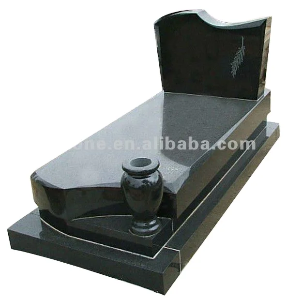 Горячий стиль Черный Гранитный Камень Гравировка декорации ручная резка полированная надгробия Польша