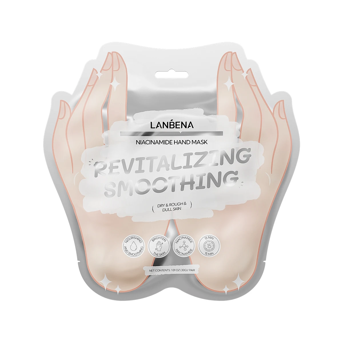 Lanbena New Arrival Niacinamide Hand Mask Sheet Whitening Moisturizing Hand Mask
