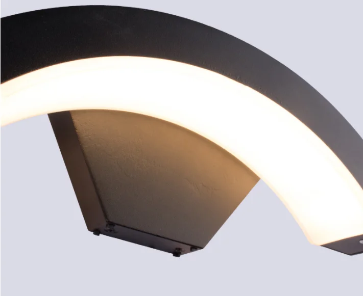 led outdoor waterproof human body induction wall lamp courtyard simple creative outdoor balcony door moon shaped wall lamp