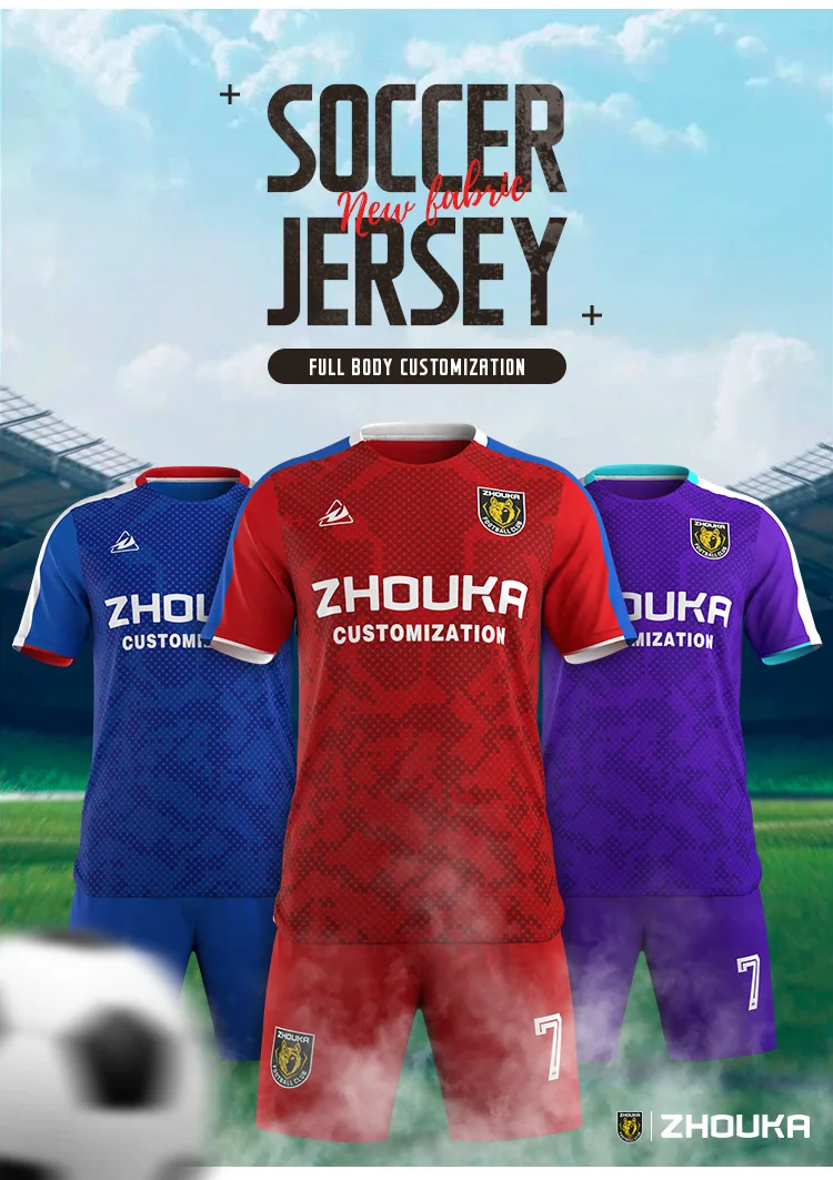 Custom Football Jersey Set Soccer Uniform Sublimated Soccer Jersey