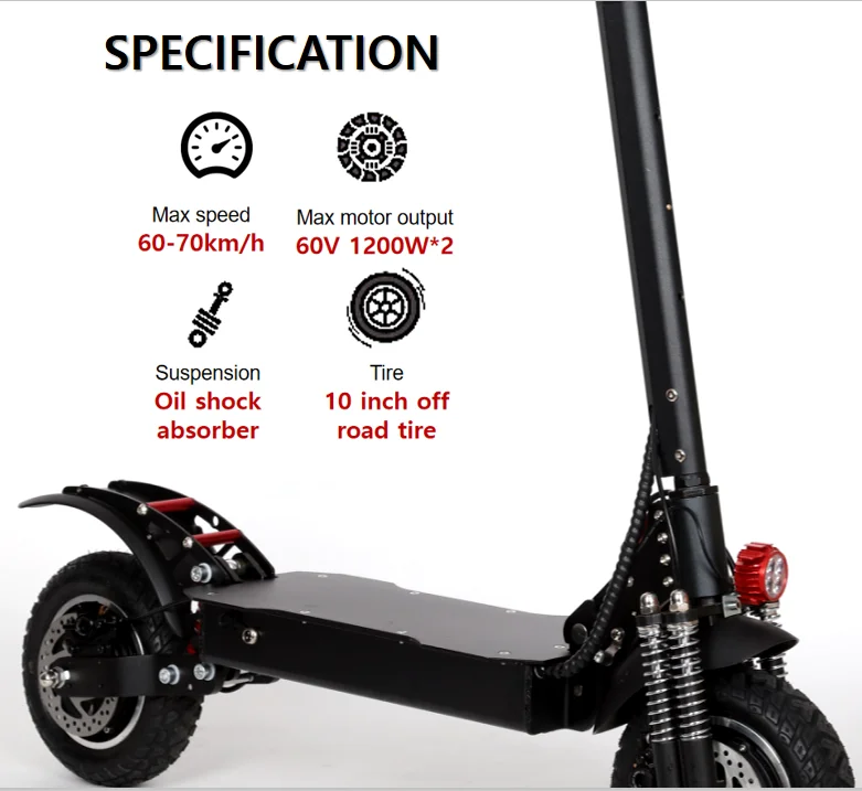 Hot Deals 2021 Scoters Electric Two Motors 2000w Adult Vent Kickboard