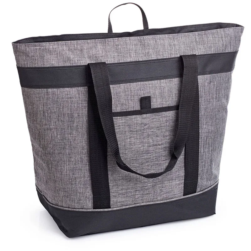 Collapsible Large Capacity Shoulder Grocery Ice Bag for Travel Beach Insulated Food Delivery Cooler Bag