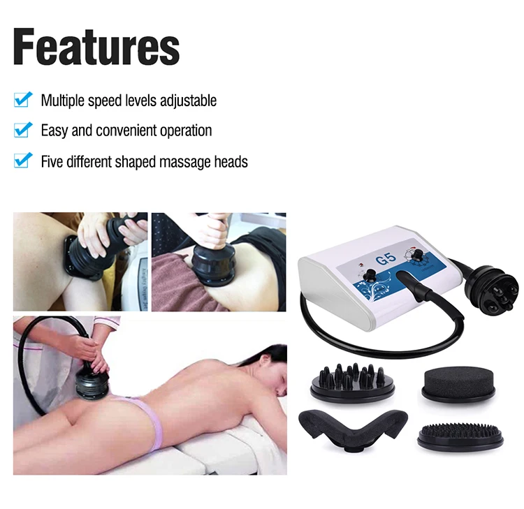 Portable 5 Heads Massager Fat Burning Vibrating G5 Body Slimming G5 Vibration Massage Machine 