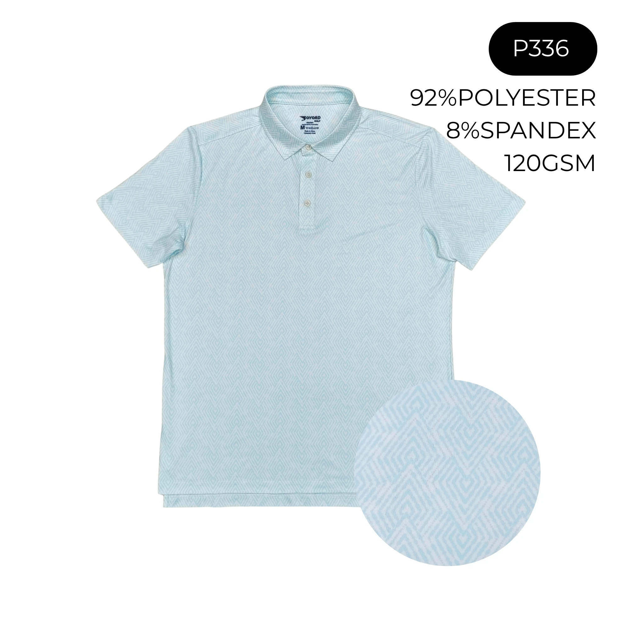 Custom Neon Sublimation Printing Golf Polo Pattern Print Quick Dry Slim Fit 4 Way Stretch Golf Shirts for Men Women Poloshirts