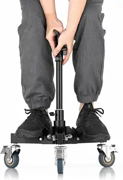AMBITFUL 61-81cm/21-31.9" Profession Removable Very Sturdy Folding Floor Light Stand and Wheels for Studio Flash LED Light detail image