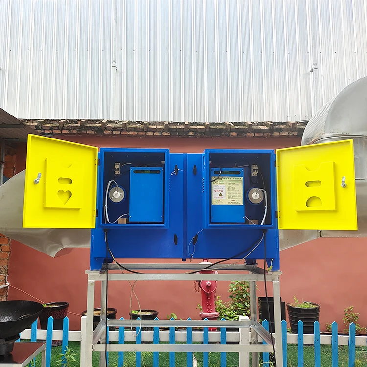 Electrostatic Precipitator ESP Smoke Filter for Restaurant Kitchen 8000CMH 95% Filtration  Oil Fume Purifier