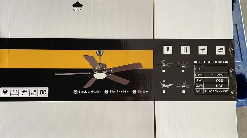High Quality Remote Control 52 Inch 5 Blades Six Wind Speeds Adjustable Lobby Ceiling Fan