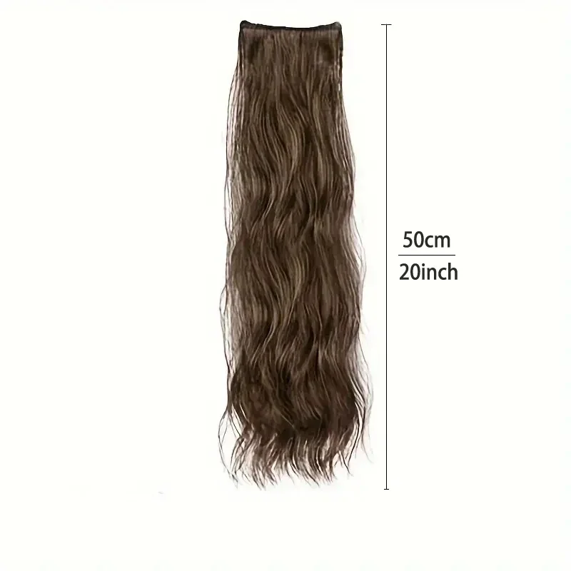 20 Zoll natürliche Welle synthetische Clip in Haarverlängerung 3 Stück BB Clip Haarteil_voghion.com