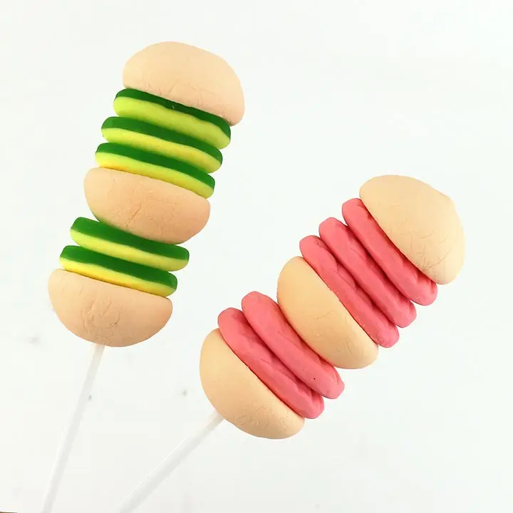 Burger lollipop