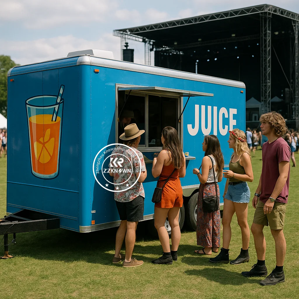 Fully Catering Equipped Food Truck Hot Dog Food Cart USA Customized Food Trailer With Full Restaurant Kitchen Equipments
