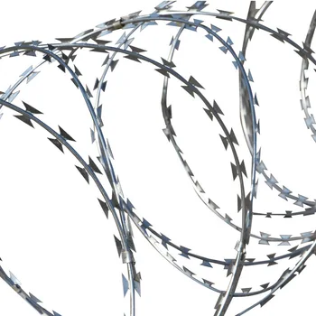 Razor Barb Wire Price Per Roll Galvanized Import Anti Climb Anti Rust Razor Wire For Sale On Prison