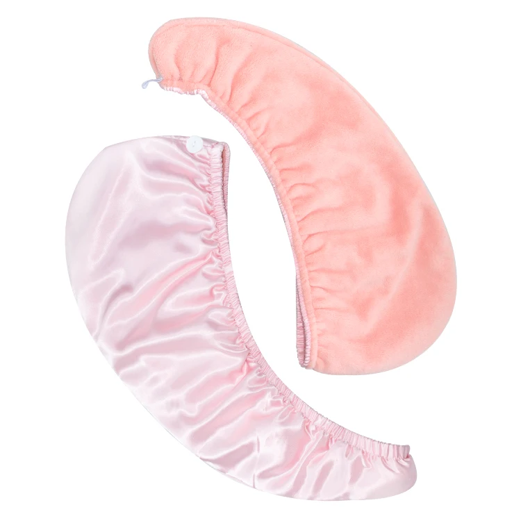 Customization silk hair wrap towel hair turban microfiber for curly