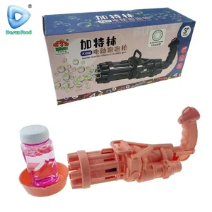 Hot Sale New Design Gatling Bubble Machine for Kids Bubble Gun Automatic Toy Soap Bubble