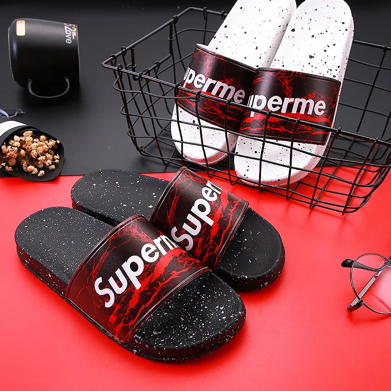 Oem Custom Black Slides Footwear Sandal Pvc Slippers Men Plain Blank