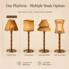 optional rattan shade for selection