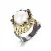 Rodio negro + oro de 18k