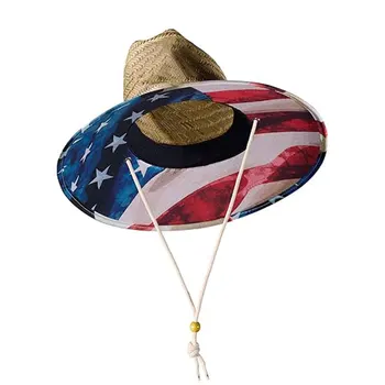 Wholesale Lady Boater Sun Hat Custom Strip Men Wide Brim Straw Panama Roll up Cowboy Hats Flat Top Straw Beach Hat for Men Women