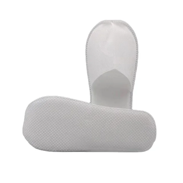 White Cheap Disposable Slippers Machine Manufacture eco friendly non woven slippers for hotels